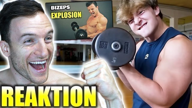 'Manuel Haas macht mein BIZEPS EXPLOSIONS WORKOUT! | Sascha Huber Reagiert'