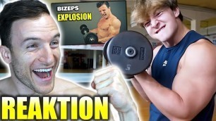 'Manuel Haas macht mein BIZEPS EXPLOSIONS WORKOUT! | Sascha Huber Reagiert'