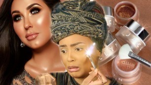 'Trying Jaclyn Hill Cosmetics Holiday Collection Beaming Light Highlighter + Brush!'
