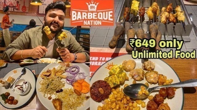 'Barbeque Nation Unlimited Buffet in just ₹649 || Unlimited Veg Food & Kebab || Veg Special ||'