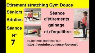 'GYM DOUCE etirements basé sur  gainage et l\'équilibre Cours de stretching pour seniors  30mm martine'