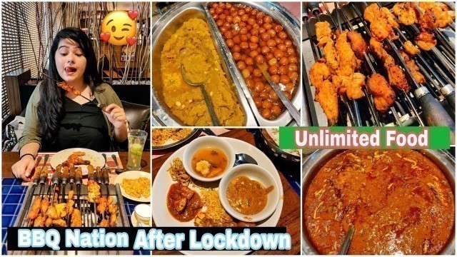 'Barbeque Nation UNLIMITED Food Under 600 Rupees | BBQ Nation After Lockdown | Best Buffet In Delhi'