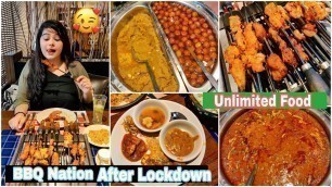 'Barbeque Nation UNLIMITED Food Under 600 Rupees | BBQ Nation After Lockdown | Best Buffet In Delhi'