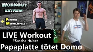 'Live Stream Workout mit Sascha Huber - Papaplatte'