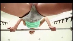 'FItness workout !!! HOT babe Scarlet RedNew Massage'