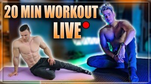'Ich mache das Sascha Huber \"20 Minuten Extremes FATBURN HIIT Workout\" LIVE