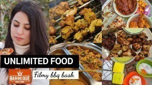 'UNLIMITED FOOD | Buffet at Barbeque Nation Delhi | Filmy bbq bash'