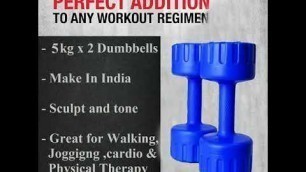 'Aurion Set of 2 PVC Dumbbells Weights Fitness Home Gym Exercise Barbell | Buy link in description'