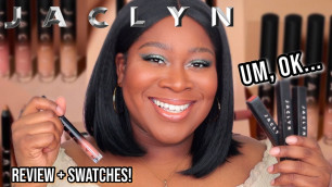 'TRYING JACLYN COSMETICS LIQUID LIPSTICK REVIEW ON BROWN SKIN!'