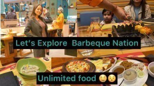'Unlimited 101 Dishes #buffet in noida  #Barbeque Nation #Maza hi A Gaya # Deepzy By Delhi'