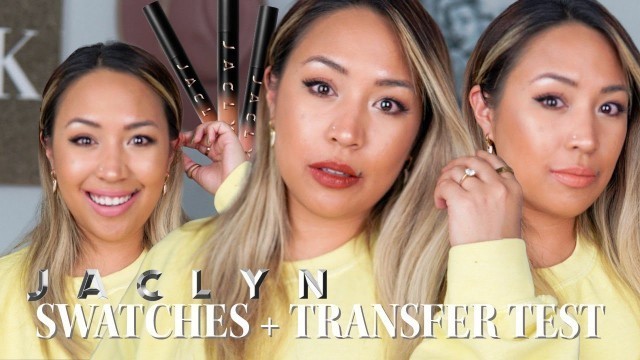 'JACLYN COSMETICS POUTSPOKEN LIQUID LIPSTICKS REVIEW | Swatches + ULTIMATE Lipstick Test Medium Skin'