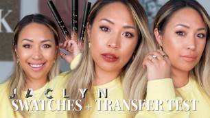 'JACLYN COSMETICS POUTSPOKEN LIQUID LIPSTICKS REVIEW | Swatches + ULTIMATE Lipstick Test Medium Skin'