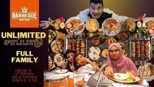 'UNLIMITED சாப்பாடு in Barbeque Nation Full Family Full Kattu | Mrs Brainmask'