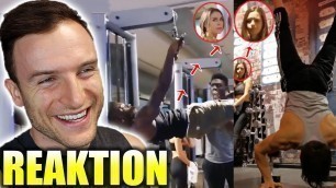 'CALISTHENICS FLEX im GYM vor MÄDCHEN! | Sascha Huber Reaktion'