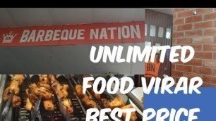 'Barbeque Nation Virar Unlimited Food at Best Price ll Paisa Vasool Food ll Randive vlogs'