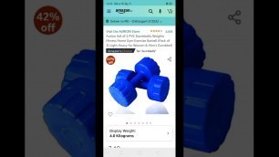 'Aurion Set of 2 PVC Dumbbells Weights Fitness Home Gym Exercise Barbell | Women & Men’s Dumbbell'