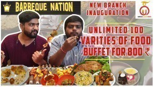 'Barbeque Nation | Unlimited Buffet for Rs 800 in Bengaluru | Kannada food review | Unbox Karnataka'