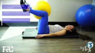 'Exercice de réadaptation : Membre inférieur (Renforcement / adducteurs isométrique avec ballon)'