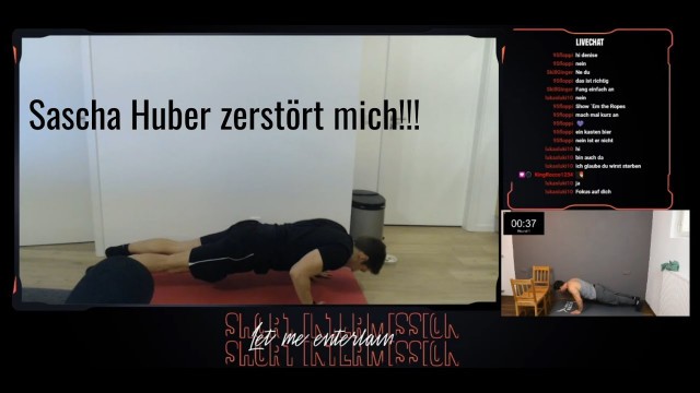 'Sascha Huber hat mich ZERSTÖRT ! Live-Workout im Stream'