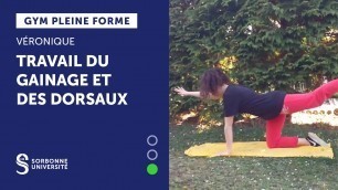 'GYM PLEINE FORME - TRAVAIL DU GAINAGE ET DES DORSAUX avec Véronique'