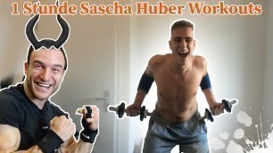 'Ich versuche 1 STUNDE Sascha Huber Workouts zu machen (ZU HEFTIG MUSS ABBRECHEN 