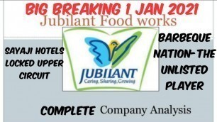 '#Jubliant Foodwork buys 10℅ equity of Barbeque Nation Hidden gem is Sayaji Hotels in between two'