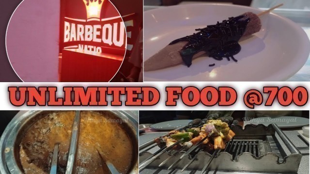 'Erode Barbeque Nation | Unlimited non veg buffet |Barbeque Nation vlog in Tamil |Nithya Samayal'