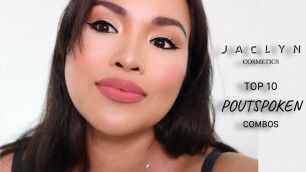 'My Top 10 Jaclyn Cosmetics Liquid Lipsticks (Medium Skin Tone) with Poutspoken Lip Liners'
