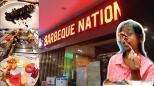 'Barbeque nation guntur tour | My first visit | ₹800 per person and unlimited food | vlog3'