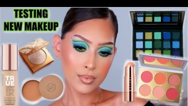 'TESTING NEW MAKEUP| ABH SUMMER COLLECTION, JACLYN HILL COSMETICS, CATRICE & MORE'