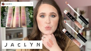 'JACLYN COSMETICS POUTSPOKEN REVIEW | 1st impressions & swatches | emilysmakeupbag'