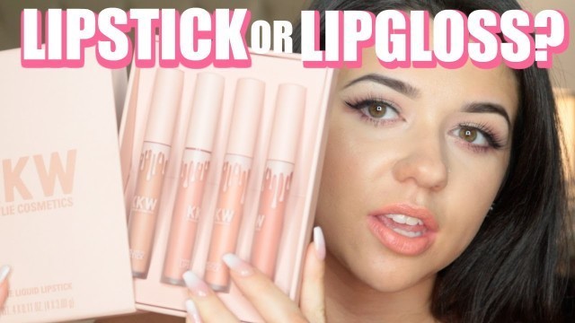 'JACLYN HILL GASSED ME! KKW Crème Liquid Lipstick by Kylie Cosmetics Review! Lipstick or Lipgloss??'