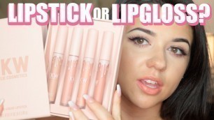 'JACLYN HILL GASSED ME! KKW Crème Liquid Lipstick by Kylie Cosmetics Review! Lipstick or Lipgloss??'