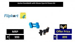 'Aurion Dumbbells with Gloves Gym & Fitness Kit'