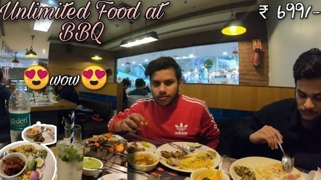 'Unlimited Food at Barbeque nation 699 /- | Best Place | Kanpur z Square |vlog 9 | इतना कुछ