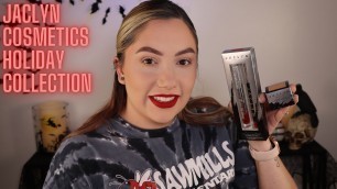 'NEW Jaclyn Cosmetics Holiday collection try on/review!'