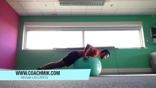 'gainage dynamique  fit ball'