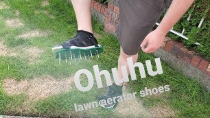 'OHUHU lawn aerator shoes| unboxing & test| 2020 review'