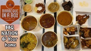 'Barbeque Nation Buffet Box Review | BBQ Home Delivery Non Veg Overloaded Box l BBQ Unlimited Food'