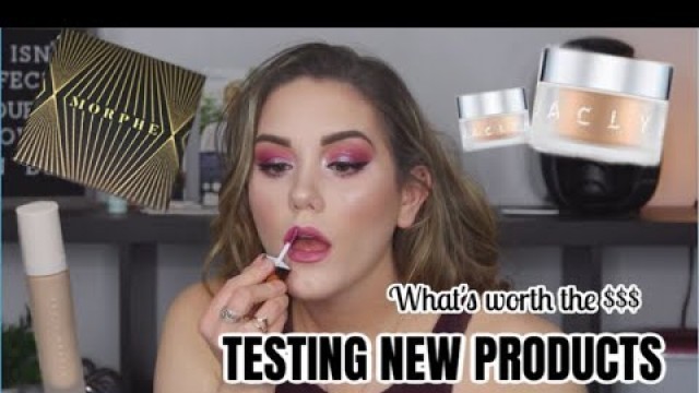 'NEW MAKEUP TESTED // FENTY, TOO FACED, JACLYN HILL COSMETICS + MORE'