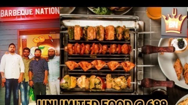 'Barbeque Nation Nellore | unlimited non veg,veg food details | vlog'