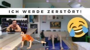 'Lappen macht Sascha Huber 20 Min  PUSH DAY Workout für Zuhause mit Kurzhanteln 