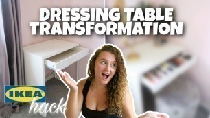 'IKEA DESK HACK | DRESSING TABLE MAKEOVER | DIY, DECOR & HOMEWARE'