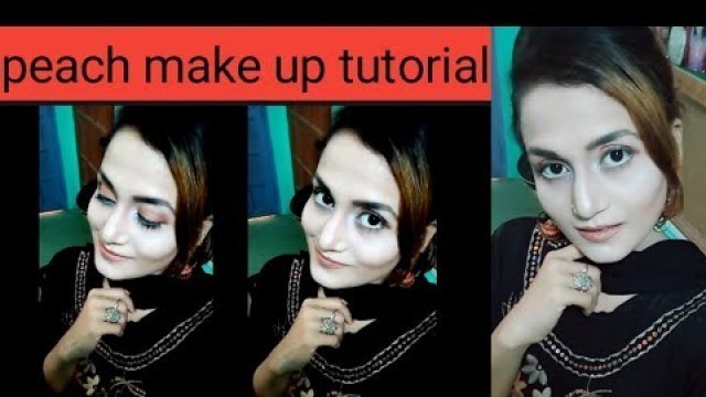 'Peach eye makeup tutorial\"face it foundation long lasting make up step by step #Azra\'sparlour'