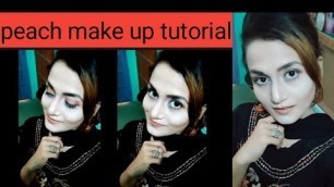 'Peach eye makeup tutorial\"face it foundation long lasting make up step by step #Azra\'sparlour'