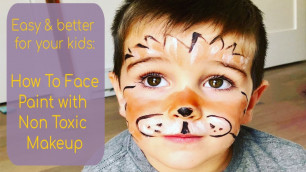 'Easy Lion Face Paint Tutorial with Safe, Green Makeup'
