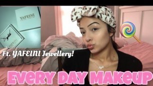 'EVERYDAY MAKEUP ROUTINE, Ft. YAFEINI JEWELLERY!!| Teen Mom
