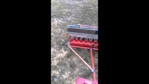 'Homemade lawn aerator.'