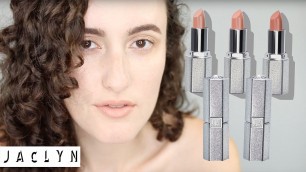 'Jaclyn Hill Cosmetics | nude AF + Amazeballs + Obsessed + Isla + Hustle lip swatches & review!'