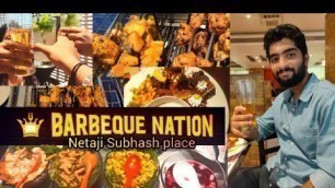 'BARBEQUE NATION || Netaji Subhash Place || Unlimited Food with Drinks || Food Vlog || Sappat Tubers'